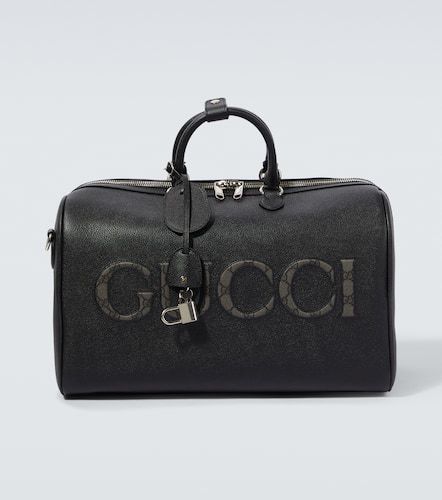Medium logo leather duffel bag - Gucci - Modalova