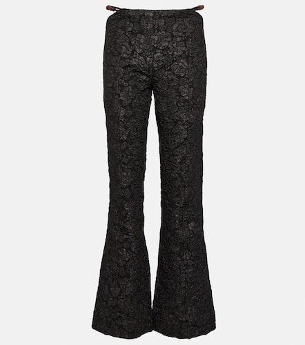 Jacquard low-rise flared pants - Ganni - Modalova