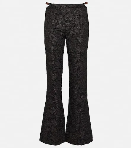 Jacquard low-rise flared pants - Ganni - Modalova