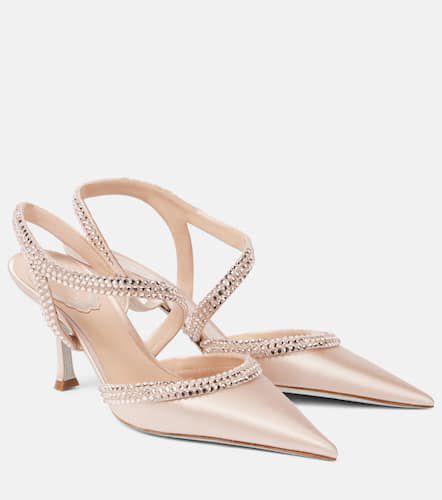 Lisa 80 crystal-embellished satin pumps - Rene Caovilla - Modalova