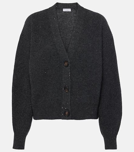 Cashmere-blend cardigan - Brunello Cucinelli - Modalova