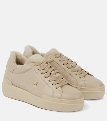 Hollywood shearling-trimmed leather sneakers - Bogner - Modalova