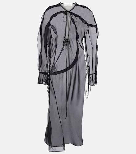 Ruffled silk midi dress - Christopher Esber - Modalova