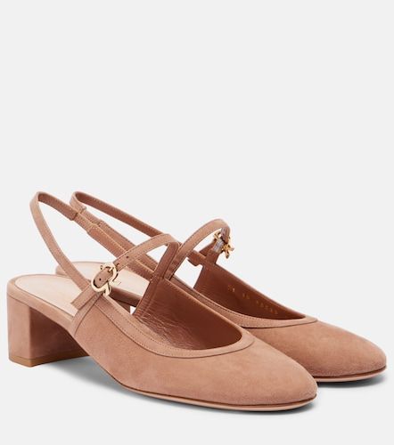 Suede slingback pumps - Gianvito Rossi - Modalova