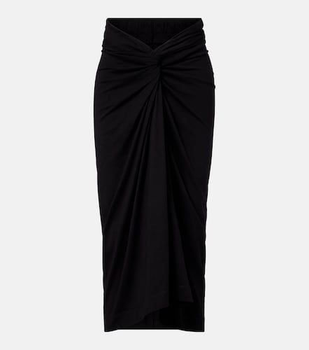 Falda midi de jersey de algodón - Dries Van Noten - Modalova