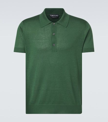 Tom Ford Polo in seta e lino - Tom Ford - Modalova