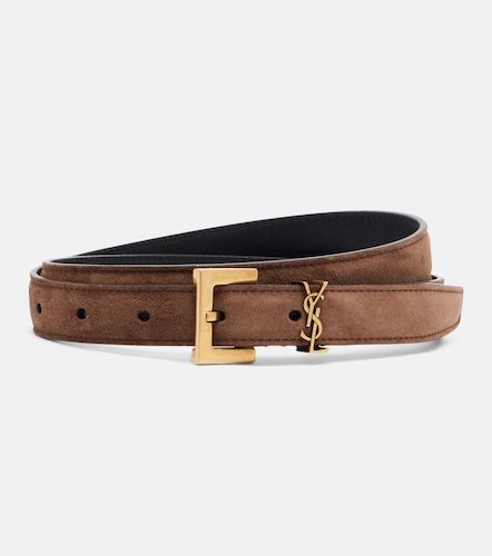 Saint Laurent Cassandre suede belt - Saint Laurent - Modalova