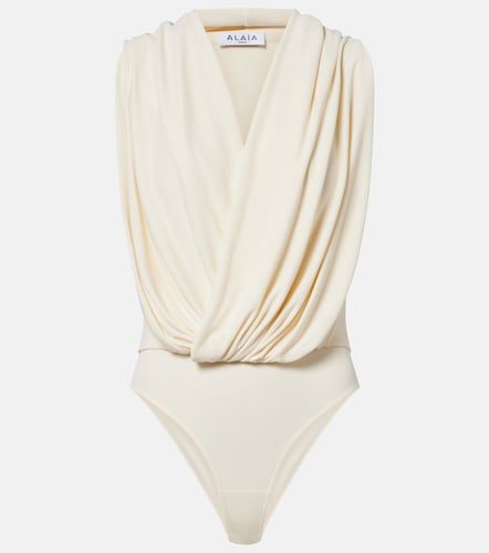 Alaïa Body de jersey drapeado con capucha - Alaia - Modalova