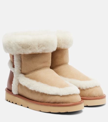 Dolcie shearling-trimmed ankle boots - Chloe - Modalova