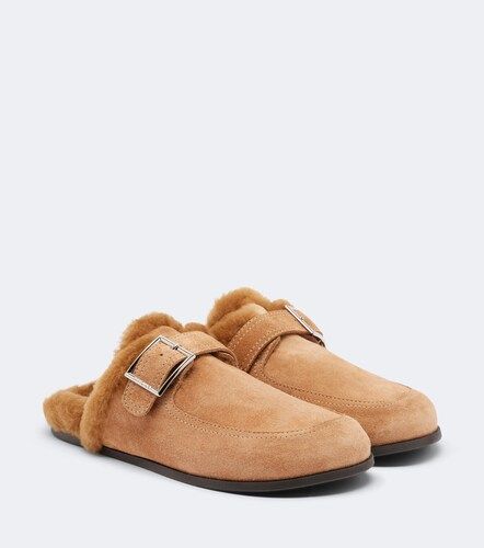 Mules Biker in suede con shearling - Jimmy Choo - Modalova