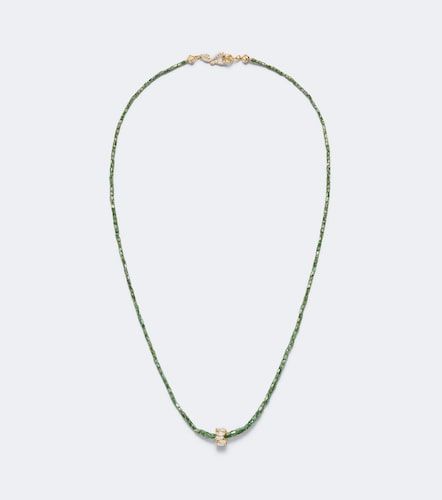 Infinite 18kt gold beaded necklace with diamonds - Suzanne Kalan - Modalova