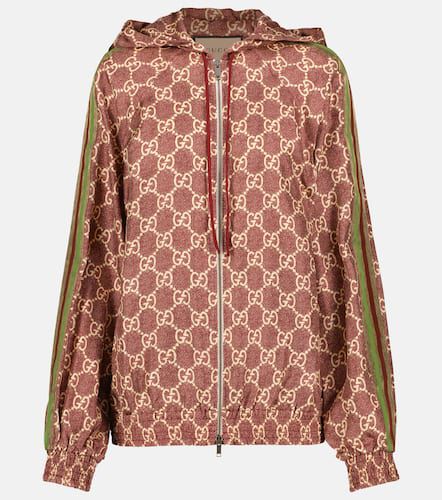 GG Supreme printed silk twill hoodie - Gucci - Modalova