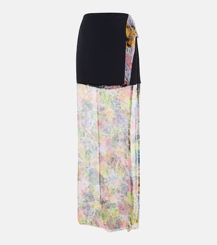 Floral crÃªpe midi skirt - Dries Van Noten - Modalova