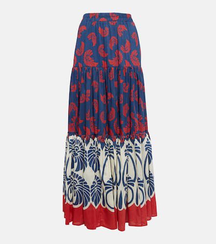 Palmetto Placée cotton and silk maxi skirt - La DoubleJ - Modalova