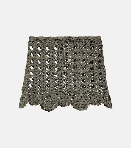 Crochet cotton-blend miniskirt - Ganni - Modalova