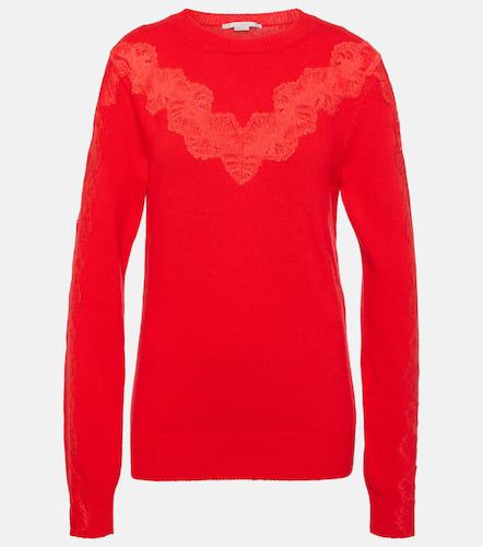 Lace-trimmed wool sweater - Stella McCartney - Modalova