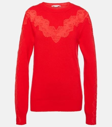 Lace-trimmed wool sweater - Stella McCartney - Modalova