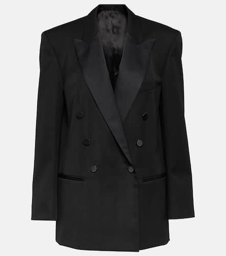 Peagan satin-trimmed wool tuxedo jacket - Isabel Marant - Modalova