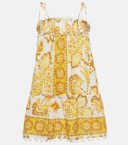 Vestido corto Aura de algodón floral - Farm Rio - Modalova