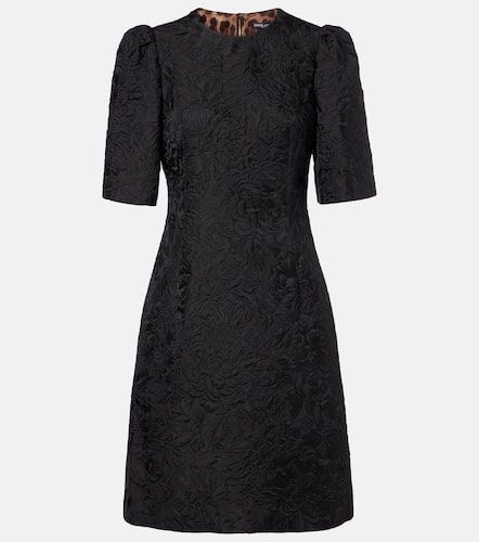 Vestido corto en mezcla de algodón y seda - Dolce&Gabbana - Modalova