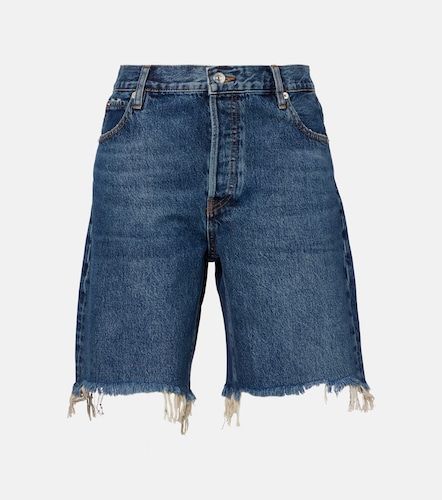 Deconstructed high-rise denim shorts - Frame - Modalova