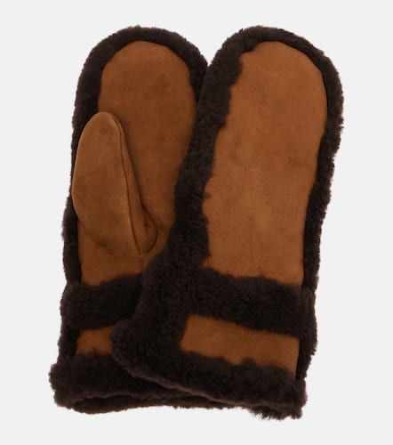 Gants en cuir et shearling - Yves Salomon - Modalova