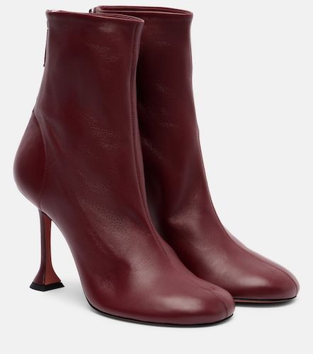 Iris 95 leather ankle boots - Amina Muaddi - Modalova