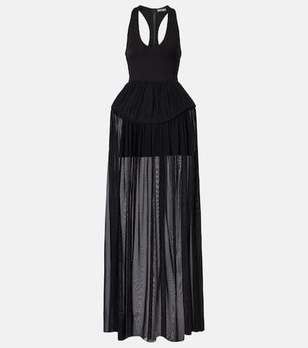 David Koma Jersey and chiffon gown - David Koma - Modalova