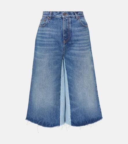 ChloÃ© Patchwork high-rise denim culottes - Chloe - Modalova