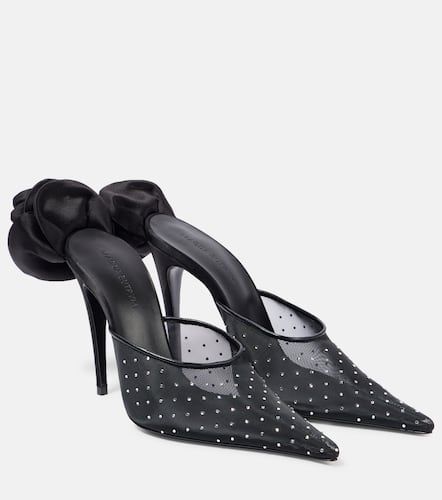 Crystal-embellished mesh pumps - Magda Butrym - Modalova