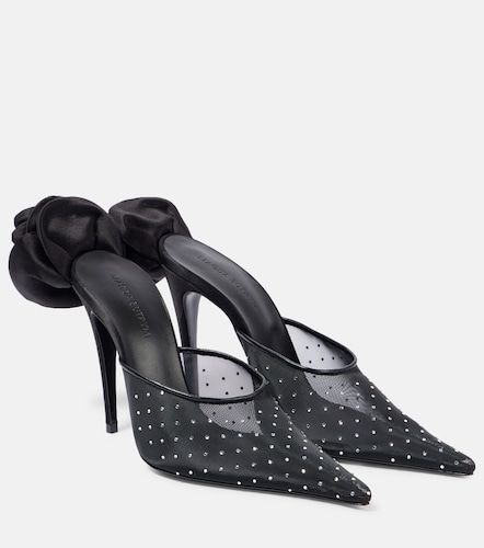 Pumps in mesh con cristalli e applicazione floreale - Magda Butrym - Modalova