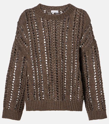 Jute and cotton-blend sweater - Brunello Cucinelli - Modalova