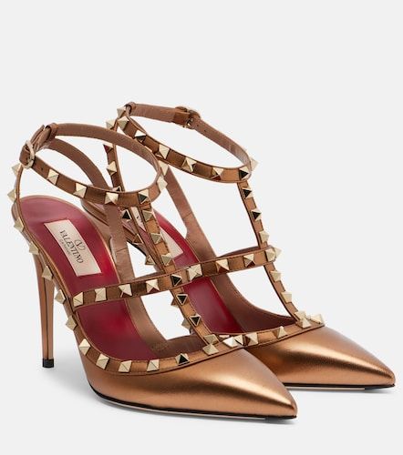 Rockstud metallic leather pumps - Valentino Garavani - Modalova