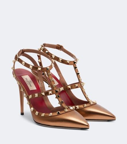 Rockstud metallic leather pumps - Valentino Garavani - Modalova