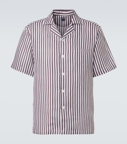 Camisa bowling de lino a rayas - Fedeli - Modalova