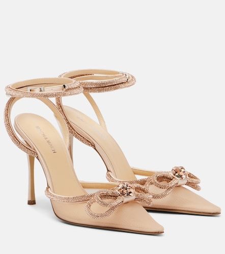 Double Bow 110 mesh slingback pumps - Mach & Mach - Modalova