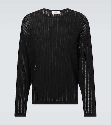 Pointelle cotton and linen sweater - Commas - Modalova