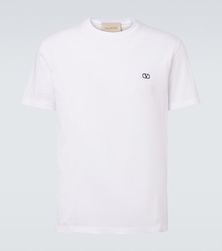 Camiseta de jersey de algodón con VLogo - Valentino Garavani - Modalova