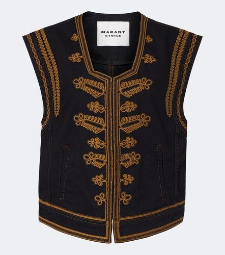 Edmee embroidered denim vest - Marant Etoile - Modalova