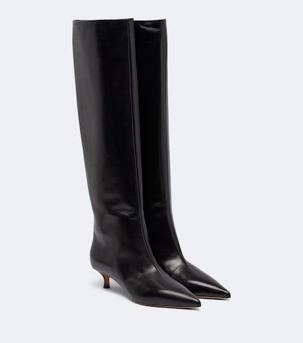 Babouche leather knee-high boots - Le Monde Beryl - Modalova