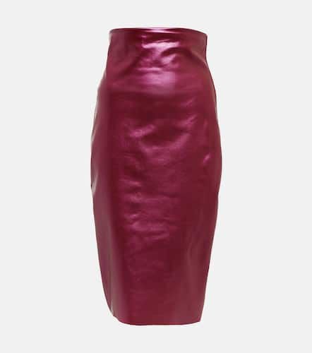 Metallic denim midi skirt - Rick Owens - Modalova