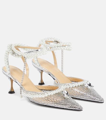 Faux-pearl embellished PVC pumps - Mach & Mach - Modalova