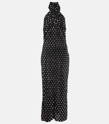 Alaïa Abito midi con scollo all'americana e borchie - Alaia - Modalova
