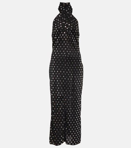Alaïa Vestido midi de cuello halter adornado - Alaia - Modalova