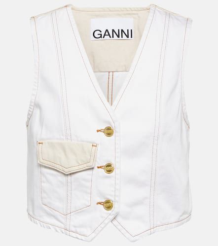 Ganni Cropped denim vest - Ganni - Modalova