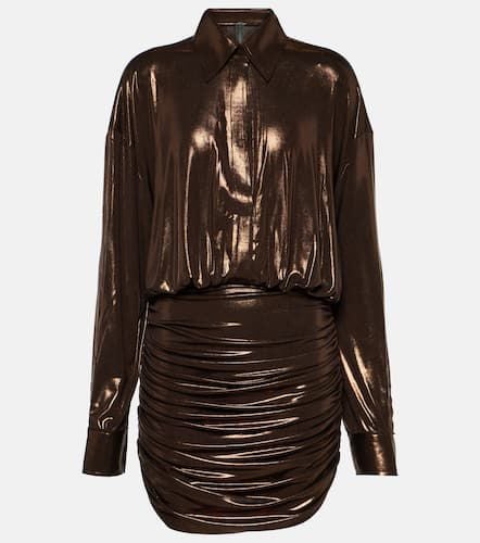 Draped metallic minidress - Norma Kamali - Modalova