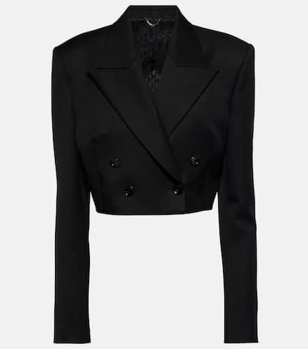 Double-breasted cropped wool blazer - Magda Butrym - Modalova