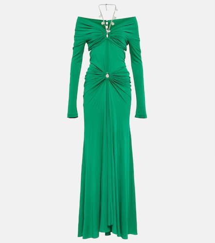 Chain-embellished jersey maxi dress - Rabanne - Modalova