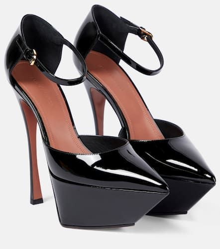 Angelica patent leather platform pumps - Amina Muaddi - Modalova