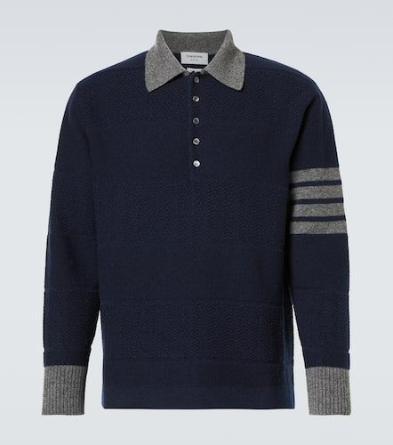 Bar striped virgin wool polo sweater - Thom Browne - Modalova